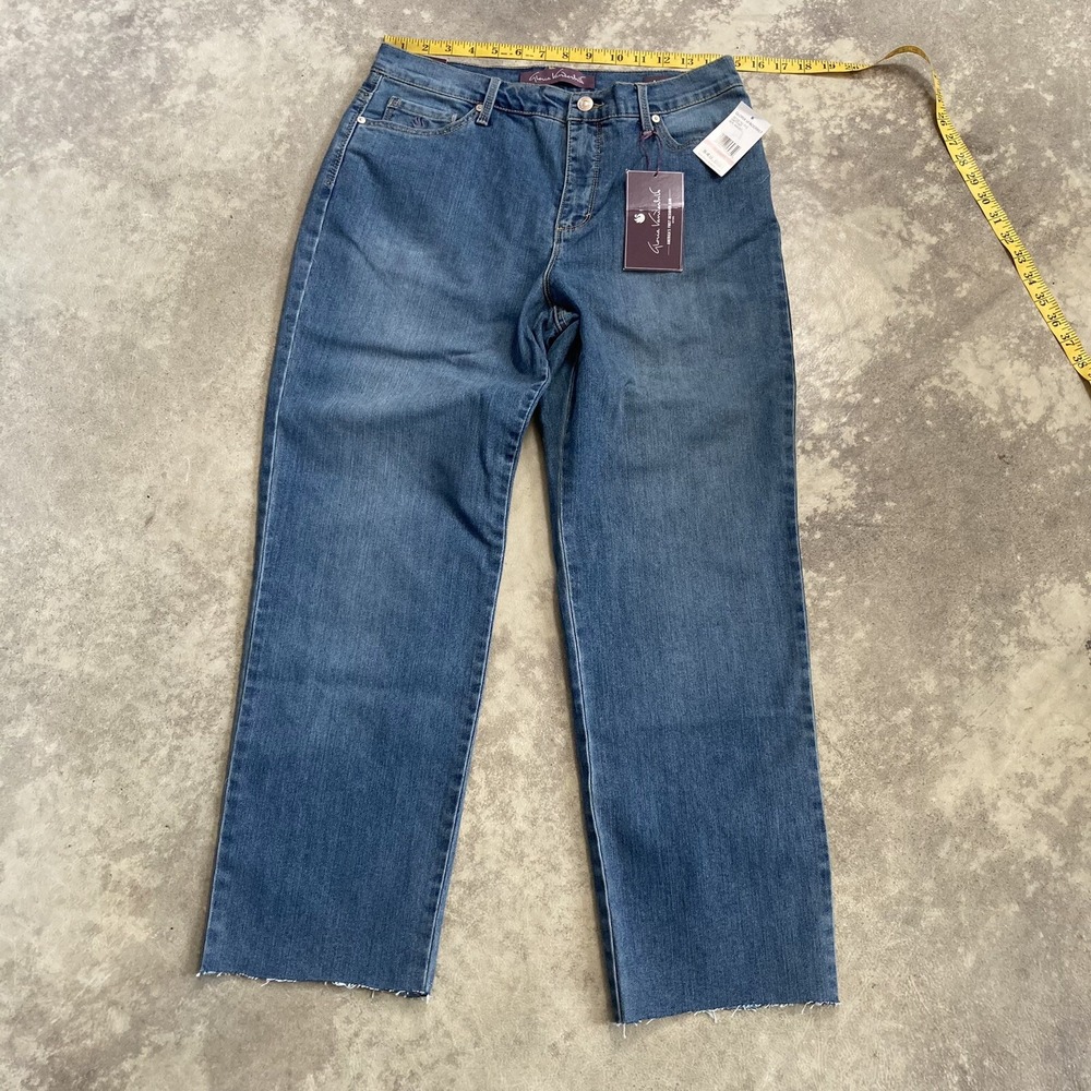 Gloria Vanderbilt Jeans Womens Size 10S Amanda Tapered Leg Classic Rise Raw‎ Hem